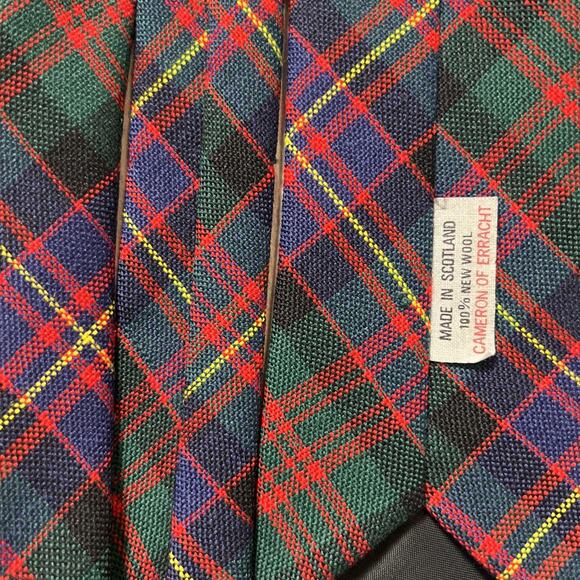 Cameron Of Erracht Mens Vintage Tie Scotland Plaid Wool Scottish Tartan Clan 59” - Picture 4 of 4